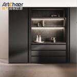 E0 Grade Island Home Kitchen Cabinet Flat Pack Design For Modern Home Decor