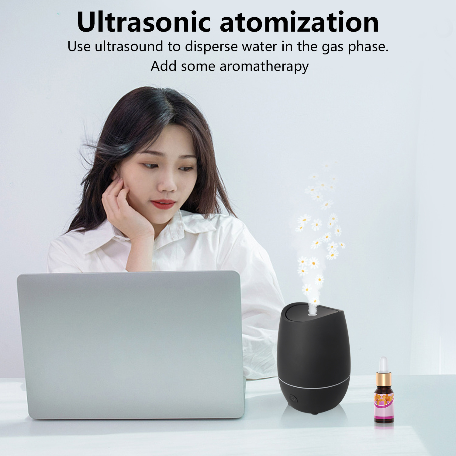 350ML Ultrasonic Aroma Diffuser Home Use Dark Wood Diffuser With 7 Color Lights