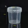 Buy cheap 1L Round Plastic Tub for Packaging Honey Candy Chocolate Lollipop Jam Butter Ice Cream Cookie Bucket from wholesalers
