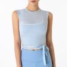 Buy cheap STC Jacquard Nylon Sports Ladies Yoga Tops Soft Light Cycling Vest Blouse from wholesalers