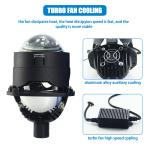 Etclite 2.5 inch Car Led Projector Lens Bulbs Universal 5500K Bi-Led High Canbus
