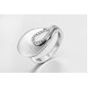 Buy cheap Clear CZ Pear Shaped 925 Silver Band Ring Unisex / Womens Jewelry 2mm Wide from wholesalers