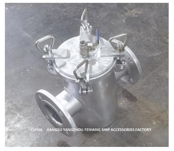 Carbon Steel Hot-Dip Galvanized Suction Coarse Water Filter AS80 CB/T497 Sea