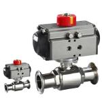 Stainless Steel 304 Tri Clamp Connection Sanitary Food Safe Pneumatic Actuator