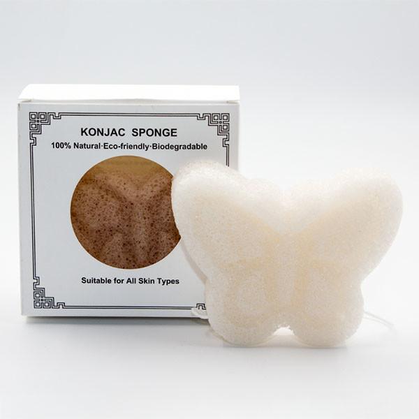 Buy cheap 8.5*6.5*3cm Konjac Glucomannan Butterfly Bath Sponge 100% Natural Konjac Puff from wholesalers