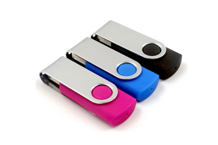 2.0 2G orange color swivel twist metal USB with customized logo and package show life brand