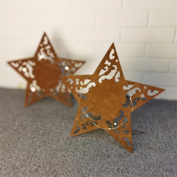 Buy cheap Star Shaped Corten Steel Metal Ornaments Christmas Decoration For Home Garden from wholesalers