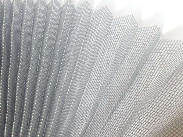 Buy cheap Grey Pleated Window Mosquito Net Plissed Screen 20mm from wholesalers