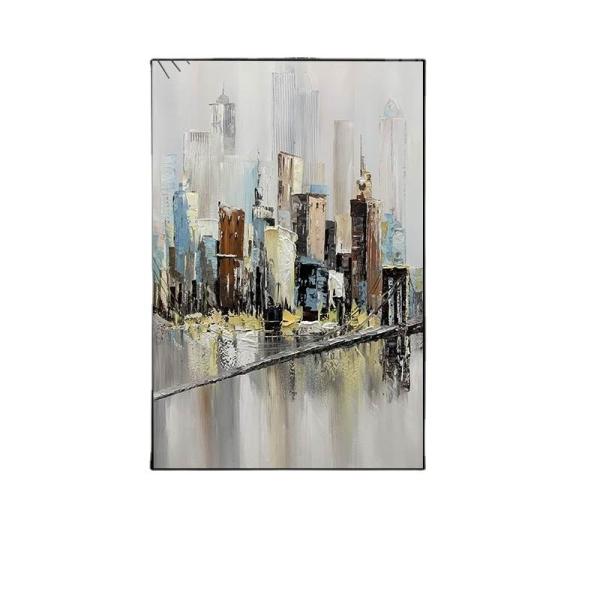 Buy cheap Modern Style Pure Hand Painted Colorful Knife Oil Painting on Canvas for Living Room Decor Abstract Texture Wall Painting from wholesalers