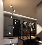 Creative Tree Branch Chandelier Villa Staircase Ceiling Glass Ball Chandelier