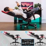 LOL Computer Gaming Chair with Backrest Adjustable 90 -180° and Stainless Steel