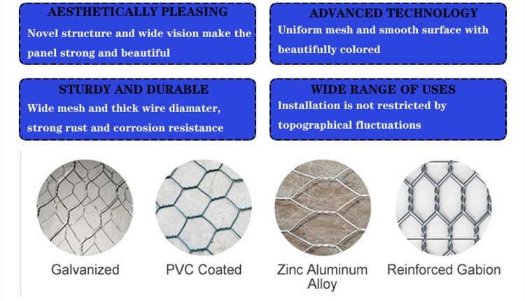 80x100mm Aperture PVC Coated Gabion Box Wire Fencing for TT/Western Union Payment Term
