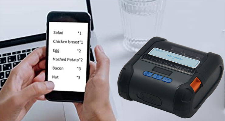 Win/Android/IOS Thermal Printer for Delivery Taxi and Logistic Mini Size