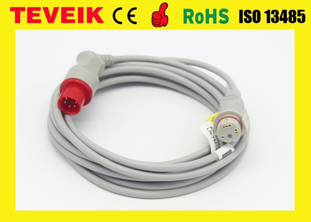 Mindray/Goldway ibp cables, invasive blood pressure cable ,round 6pin to BD adapter