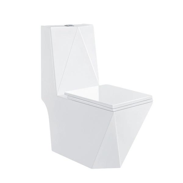 Buy cheap Sanitary Ware White Bathroom Ceramic Toilet Bowl Diamond Shape Floor Mounted Washdown One Piece Wc Toilets from wholesalers