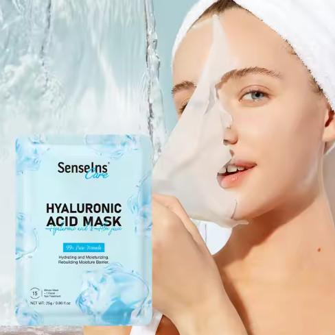 Buy cheap Wholesale Hyaluronic Acid Mask Organic Deep Nourishing Moisturizing Whitening Firming Fede Spots Facial Face Mask from wholesalers