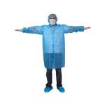 Blue Medical Disposable Lab Coats PP 30G Nonwoven Hospital