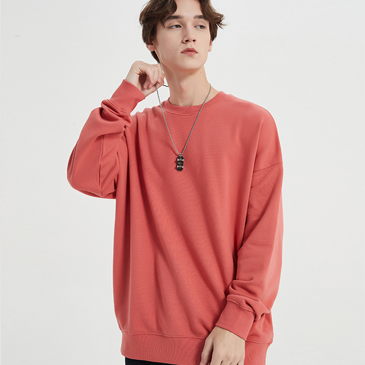 Crew Neck Organic Pure Felpa Uomo 350g Moletons Camisa De Entrenamiento 100%Cotton Sweatshirt Pullover Hoodie