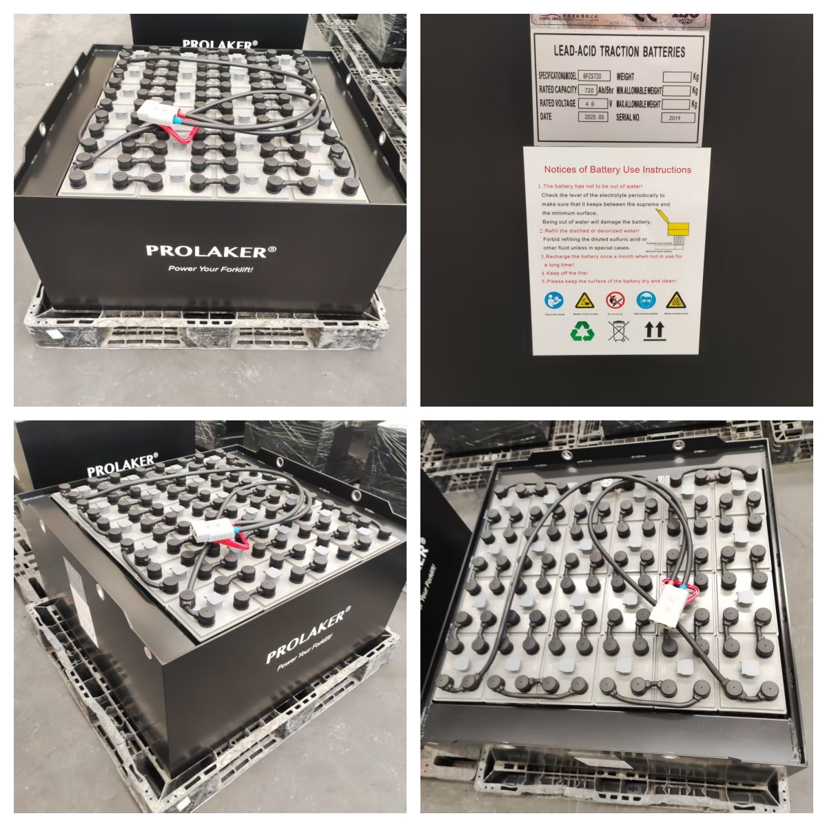 Deep Cycle 48v 8PZS720 Lead-acid Battery for HYUNDAI Forklift Trucks