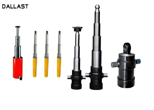 Single Acting Hydraulic Cylinder , Telescopic Chrome Hydraulic Lift Cylinders