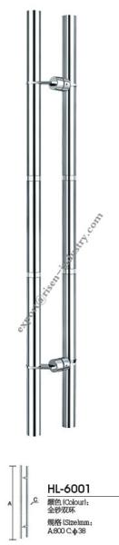 Buy cheap Stainless steel door handle HL6001, dia38 X 800 from wholesalers