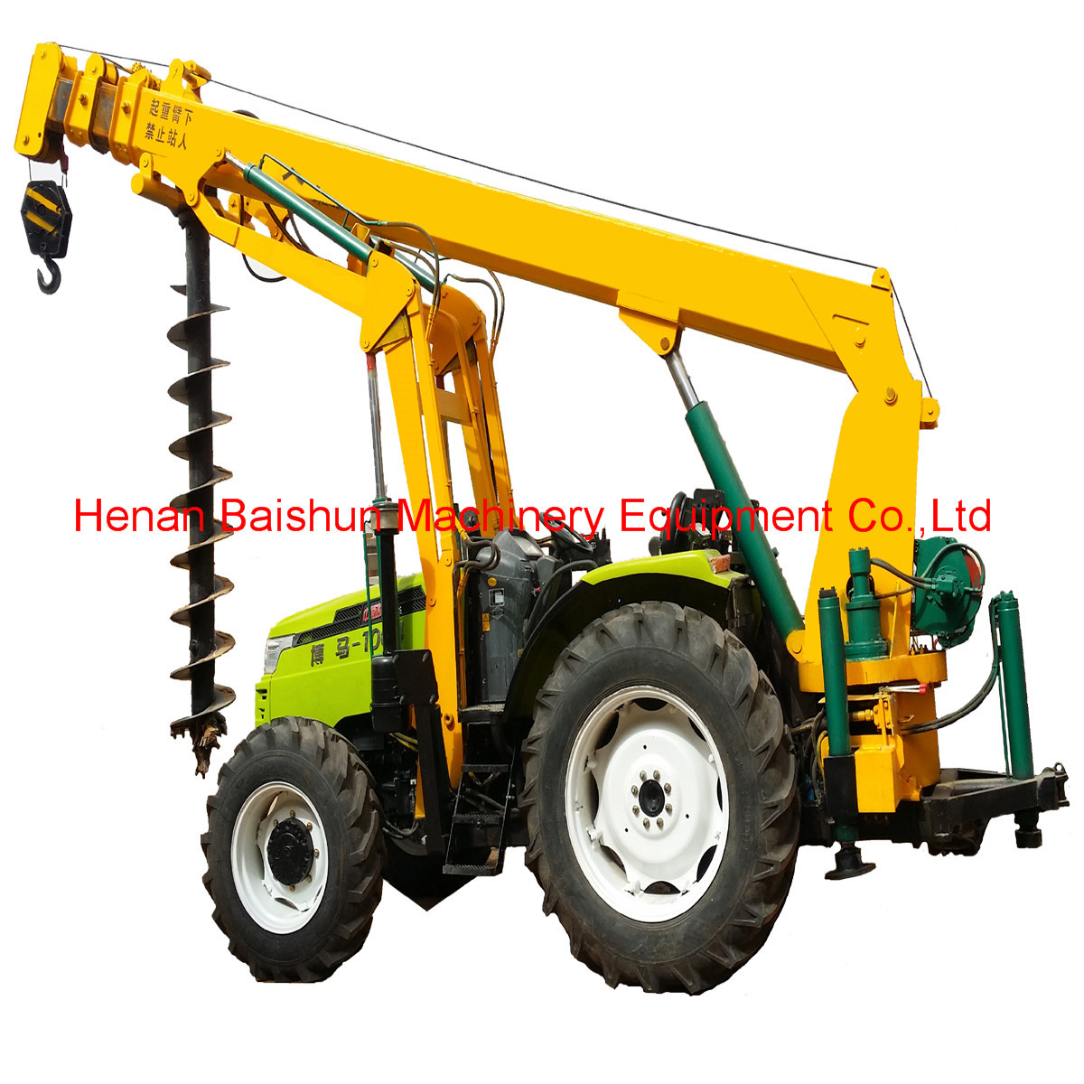 New electric pole digging machine pole erection machine for photovoltaic