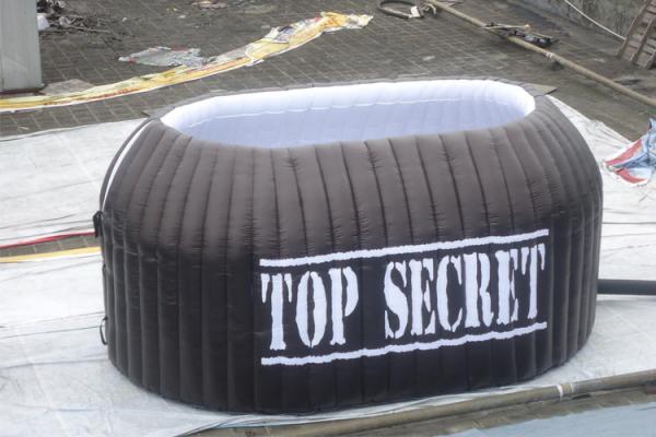 Buy cheap 6 * 4 * 3m Fire Resistant Black Inflatable Event Tent For Rent / Advertisement Dome Marquee from wholesalers