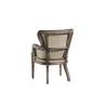 Buy cheap Vintage Cigar High Back Leather Armchair Solid Wood Linen Back Exposed Frame from wholesalers