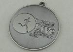 MOE Live Charity Run Antique Silver Karate medal Zinc Alloy Die casting