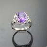 Buy cheap 925 Silver Ring with 8mmX10mm Oval Blue Topaz Cubic Zirocnia Ring(F275) from wholesalers