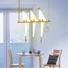 Buy cheap Nordic Gold Bird Cage pendant light Living room Bedroom Perch origami bird chandelier(WH-MI-127) from wholesalers