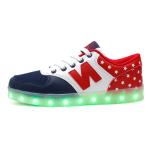 Rainbow Shining Rechargeable LED Sneakers 11 Changing Modes Non - Slip