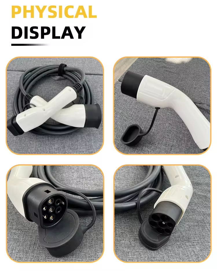 22OV AC Type2 Plugs Charging Extension Cable for Retrofit/Upgrade Purpose Electric Vehicle Charging Station Compatible