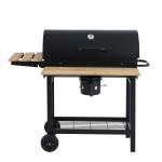 Adjustable Height Charcoal BBQ Grill Large Chicken Cooking Capacity Black