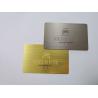 Buy cheap 0.5mm Thickness Metal Business Cards Deboss Logo Silver Gold Brushed Finish from wholesalers