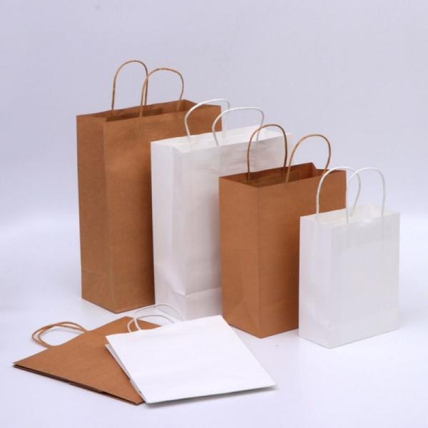 Buy cheap Environmentally Brown gravure kraft paper bags with logo printed 28* 22cm from wholesalers
