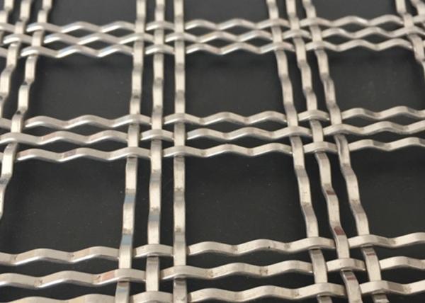 Buy cheap Ceiling Stainless Steel Architectural Woven Wire Mesh Three Flat 56% Space from wholesalers