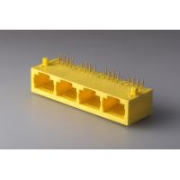 Buy cheap Plastic 90 degree Female Ethernet Connector , RJ45 Network Jack 8P8C 1 X 4 Port product