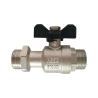 Buy cheap Long Body Metal Brass DIY OEM Parts , Male Threaded Ball Valve Aluminum Wing Handle from wholesalers