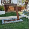 Buy cheap SGS Corten Steel Water Feature 1800mm Rain Curtain Water Feature from wholesalers
