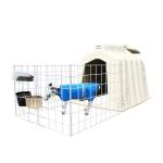Small Dairy Farm Plastic Calf Hutches With Hot Dip Galvanized Steel Wire Fence
