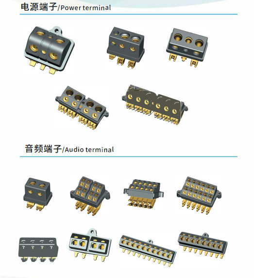 Rectangle 10 Position Car Amplifier Terminal Block PCB Mount BT10-002B BT10-93A