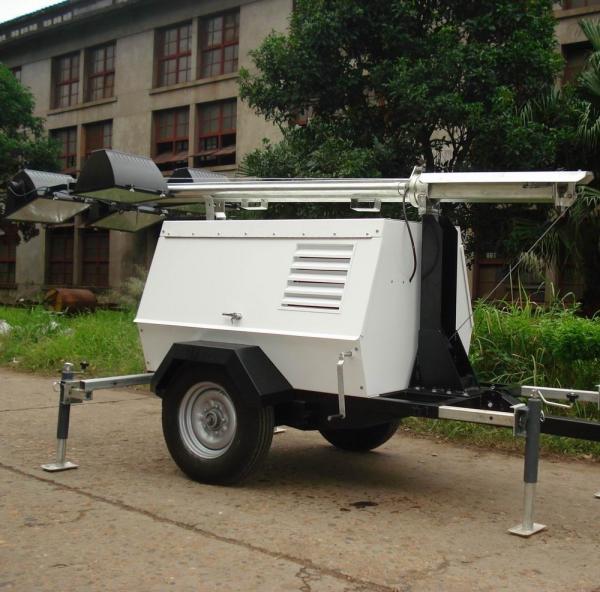 Buy cheap 6kw - 8kw Diesel Light Tower Generator , Mobile Light Tower 1000Wx6 Lamps With Trailer from wholesalers