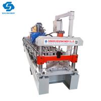 Buy cheap Metal Ibr Roof Ridge Cap Roll Forming Machine Steel Tile Sheet Making Machine product