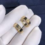 18k Gold Car Tier LOVE Earrings Full Set Gift Box With Certificate Width: 5.7 Mm