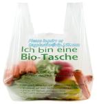 Biodegradable Plastic T Shirt Food Bag Compostable Vest Carrier Shopping Bag,
