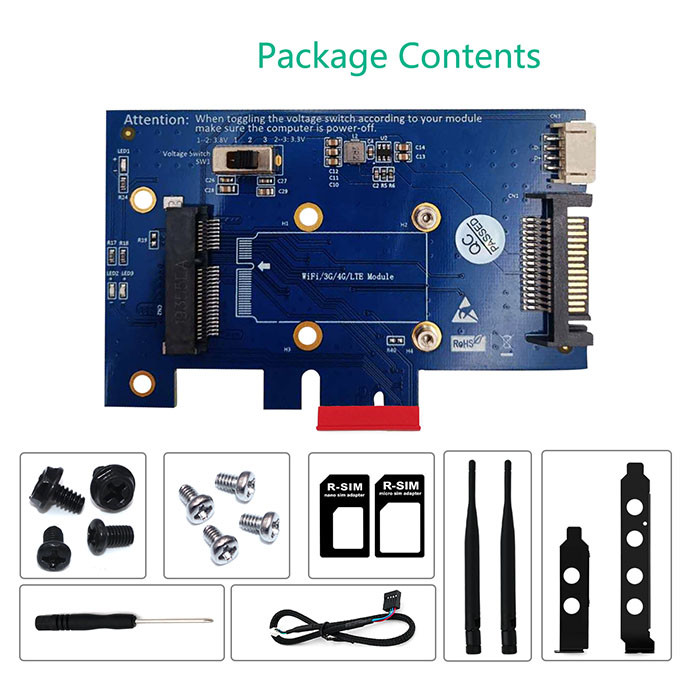 3OZ WWLAN PCIE PCI Express Adapter 3G CDMA PCIE 1x Adapter