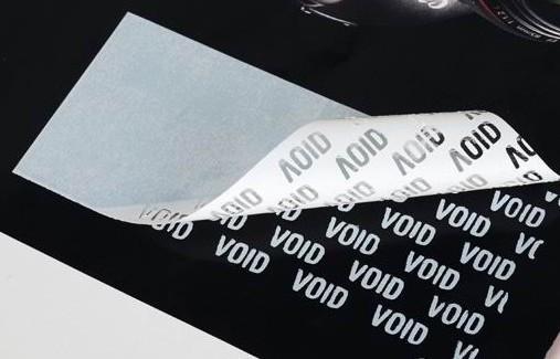Buy cheap PET Tamper Evident Printable Security Labels White Jumbo Size Roll Material from wholesalers