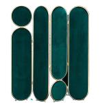 Light Luxury Mobile Folding Panel Room Divider Stainless Steel Laser Cut