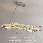 Luxury Crystal Ceiling Lamp Suitable for Living Room Bar Bedroom Ceiling Lamp(WH